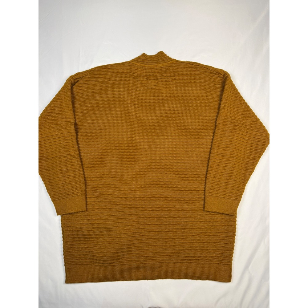JONES NEW YORK Mustard Yellow Ribbed Knit Open Front Cardigan‎ Sweater Size L - Picture 8 of 8